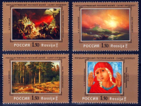 Почтовая марка № 430-433. 100 лет Государственному Русскому музею